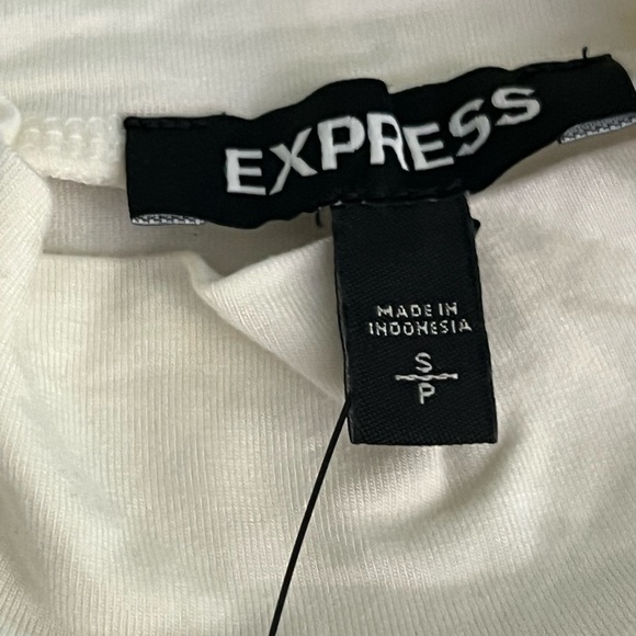 Express Womens Tank Top Small/P Plum Cream Mock Neck Stretch Relax Fit Casual - Picture 4 of 16